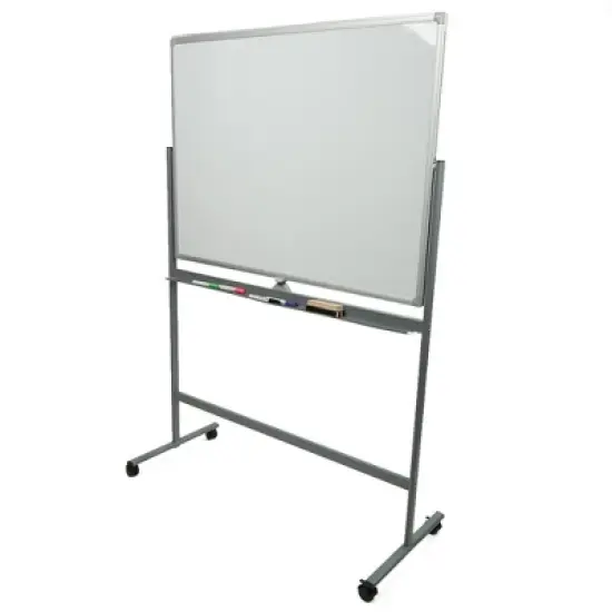 Mind Reader Portable Magnetic Dry Erase Double Sided Easel, White image {5}
