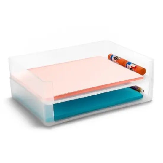 Sorbus 9.4" x 12.5" Plastic Paper Organizer - Stores mail, folders, printer paper, and more. image {8}