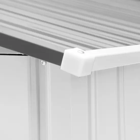 Outsunny 9' x 6' Metal Storage Shed Garden Tool House with Double Sliding Doors, 4 Air Vents for Backyard, Patio, Lawn, Silver image {4}