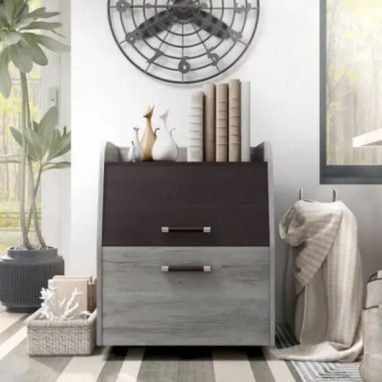 Brionie Letter File Cabinet Vintage Gray Oak - miBasics image {2}