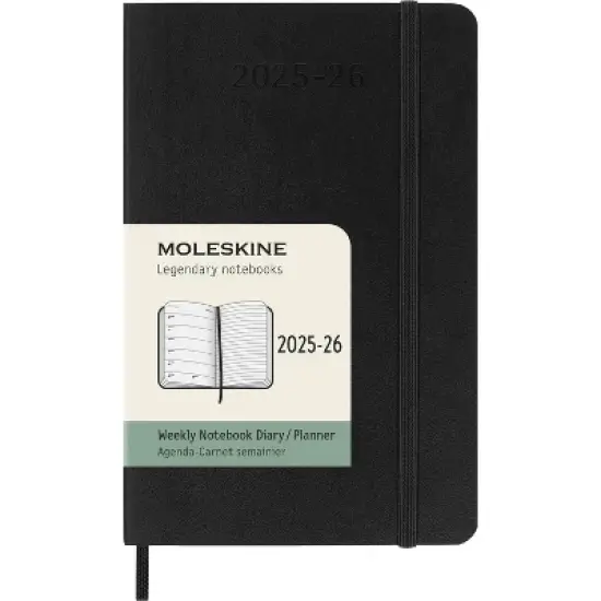 Moleskine 2025-26 18 Month Weekly Academic Planner Pitch Black image {7}