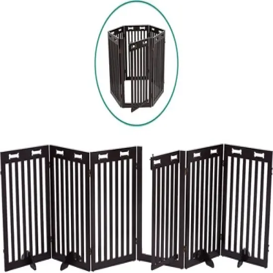 Arf Pets 30.5" Tall Freestanding 6-Panel Folding Dog Gate image {5}