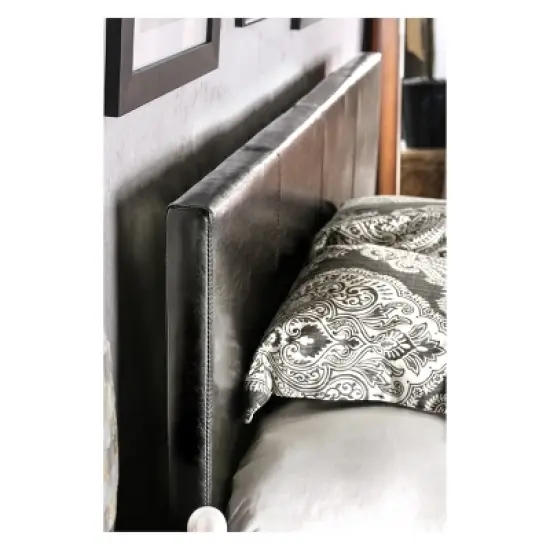 Frank Leatherette Upholstered Bed - HOMES: Inside + Out image {4}