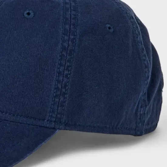 Men's Cotton Washed Baseball Hat - Goodfellow & Co&trade; Navy Blue image {3}