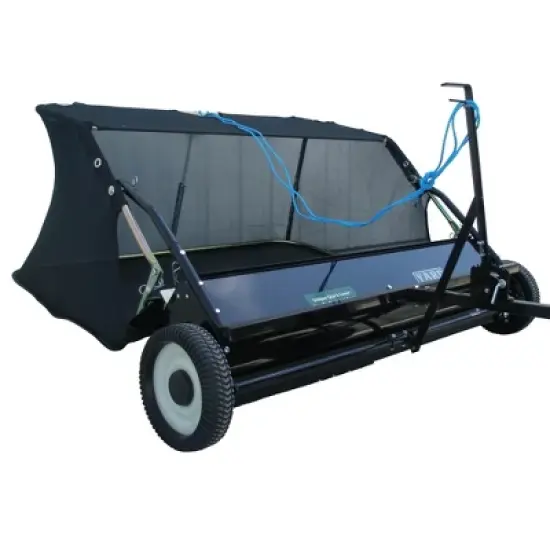 Yard Tuff 42 Inch Quick Assembly Tow Style Lawn Yard Sweeper with Brush Height Adjustment and Mesh Bag for Debris, Leaves, Grass, and More image {4}