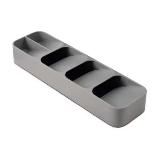 Joseph Joseph DrawerStore Compact Cutlery Organizer- Gray: In-Drawer Flatware Storage with Multiple Compartments image {1}