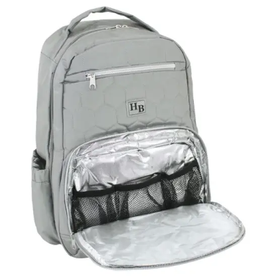 Hudson Baby Premium Diaper Bag Backpack and Changing Pad, Gray, One Size image {2}