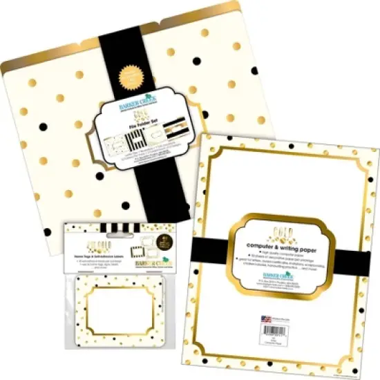 Barker Creek Gold Get Organized File Folders Set Multi-Design 107 per Set: Paper, Top Tab, Non-Pronged, 50 Sheet Capacity image {4}