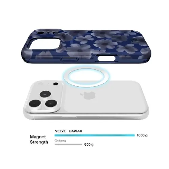 Velvet Caviar Apple iPhone 17 Pro MagSafe Phone Case - Midnight Blossom image {3}