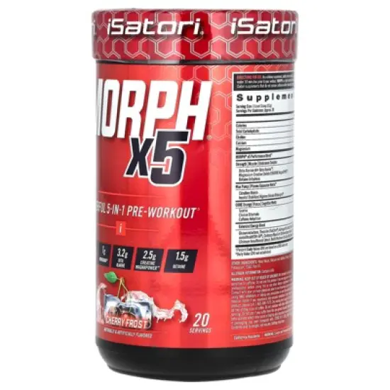 Isatori Morph x5 Pre-Workout, Cherry Frost, 15 oz (426 g) image {2}