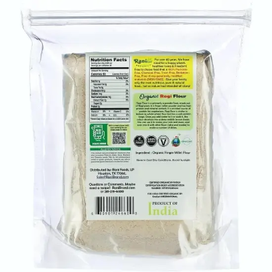 Organic Ragi (Red Millet) Flour - Rani Brand Authentic Indian Products image {2}