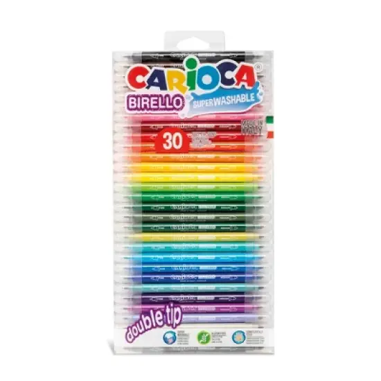 CARIOCA Birello Felt Tip Dual Tip Washable Pens - 30 Pieces image {4}