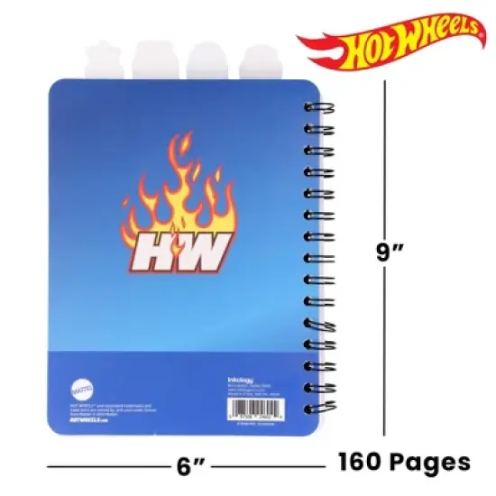 Inkology, LLC Hot Wheels 4-Tab Spiral Notebook With 160 Dotted Sheets | 6 x 9 Inches image {6}