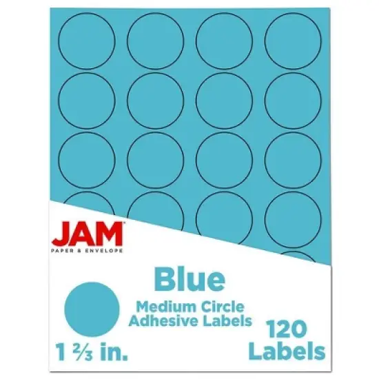 JAM Paper Circle Sticker Seals 1 2/3" 120ct image {6}