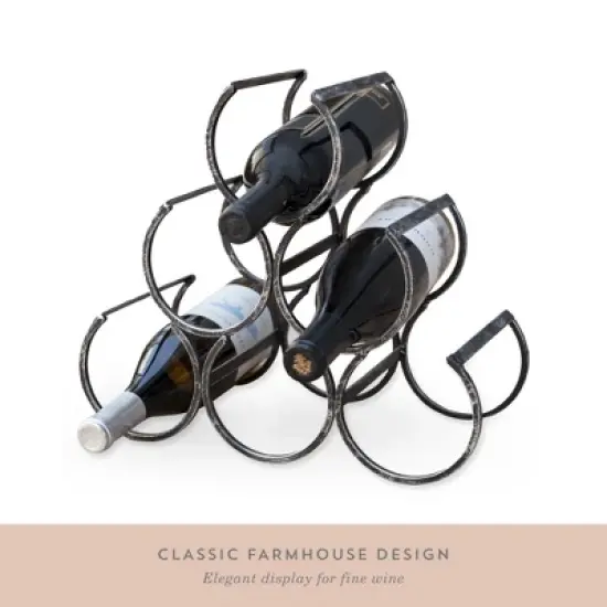 Twine Country Home Metal Wine Rack, Set of 1, 11.25" x 13" x 6.5" image {1}
