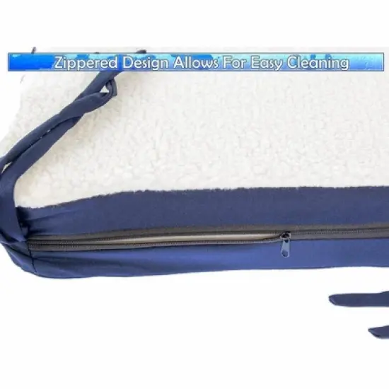 5 Star Super Deals Gel Memory Foam Seat Cushion with Chair Ties - Orthopedic Seat Lightweight and Portable - Washable Cover Included image {4}