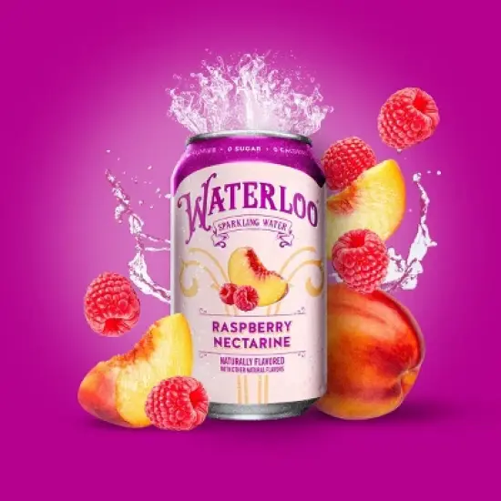 Waterloo Raspberry Nectarine Sparkling Water - 8pk/12 fl oz Cans image {4}