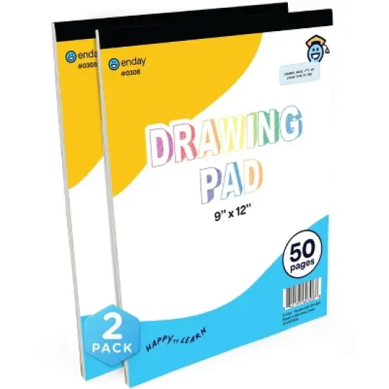 Sketch Pad for Kids - 9" x 12" Kids Drawing Pad, 50 Sheets - by Enday image {4}