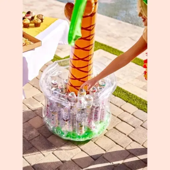 Joyfy 60" Inflatable Palm Tree Cooler, Summer Outdoor Drink  Cooler for Picnic Beach Pool, Beach Theme Party Pool Decor image {5}