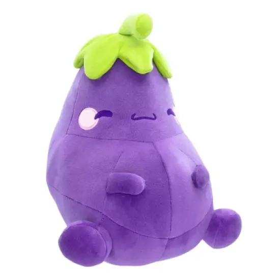 Toynk MochiOshis Eggplant 10-Inch Character Plush Toy | Murasaki Nasukkoshi image {1}