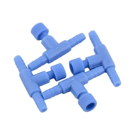 Unique Bargains Fish Tank Aquarium T Shaped Air Line Tubing Control Valve Connector 4 Pcs image {2}