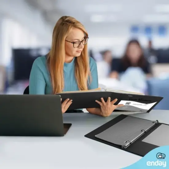 Enday 0.5-Inch 3-Ring View Binder With 2-Pockets - 6 Packs image {5}