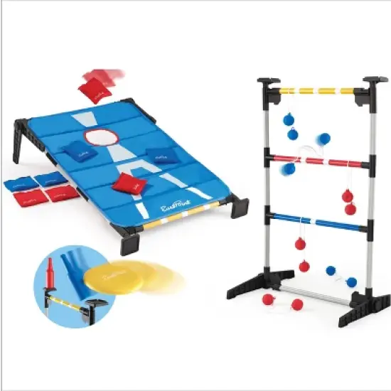 EastPoint 3-in-1 Cornhole Ladderball Bottle Smash Outdoor Game image {6}