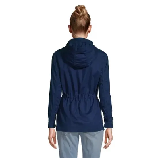 Lands' End Women's Cotton Hooded Jacket with Cargo Pockets image {2}