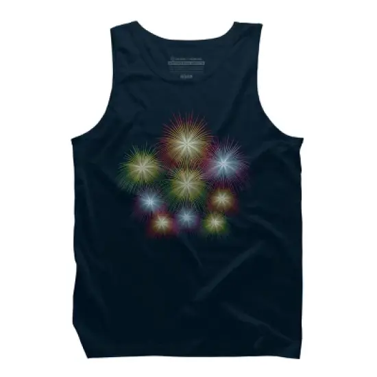 Men's Design By Humans July 4th Fireworks Display By  Tank Top image {4}