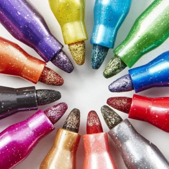 KINGART Glitter Markers 12 Colors image {1}