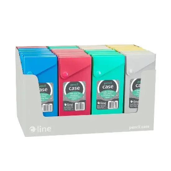 C-Line Plastic Snap Pencil Case Assorted Tropic Colors Pack of 24 (CLI05600-24) image {6}