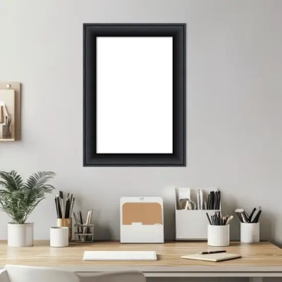 Amanti Art Nero Black Framed Dry Erase Magnetic Board image {5}