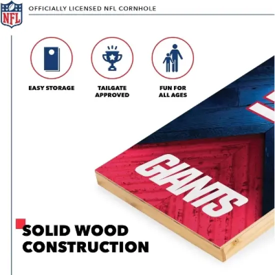NFL New York Giants 2'x4' Wood Cornhole Set image {2}