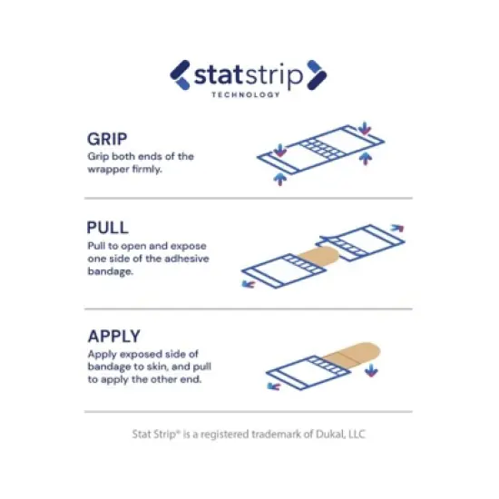 Stat Strip Adhesive Bandage, &frac34;" x 3", Assorted Neon Colors, 100/bx (Each) image {4}