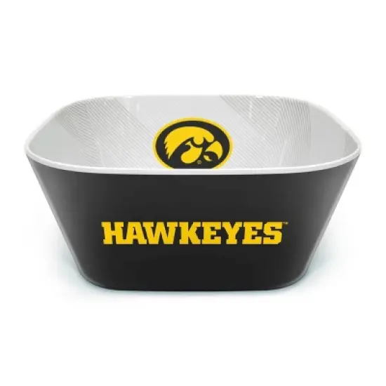 NCAA Iowa Hawkeyes Serving Bowl: Melamine Rounded Square Party Dish image {1}