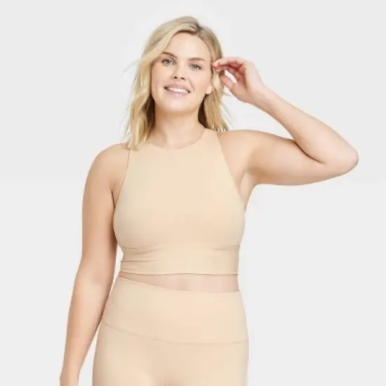 Women's Light Support Brushed Sculpt High-Neck Sports Bra - All in Motion&trade; image {2}