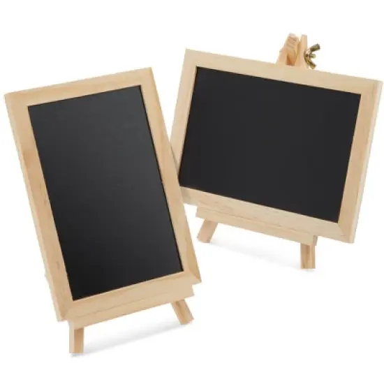 Juvale 6-Pack Mini Chalkboard Signs with Easel Stand for Table Decorations, Restaurant Food Display, Message Boards, Small Business, 7x7x4 in image {8}