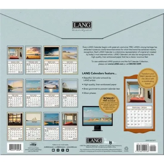 Lang 2024 Wall Calendar 24"x12" Seaside image {2}