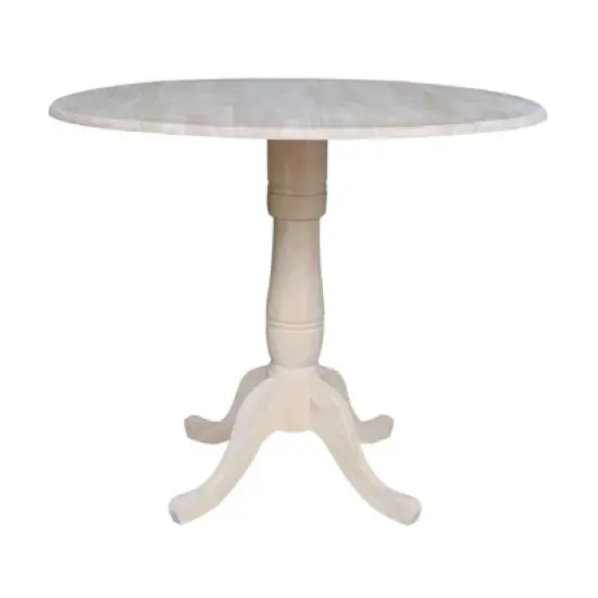 Timothy Round Drop Leaf Table - Unfinished - International Concepts image {8}
