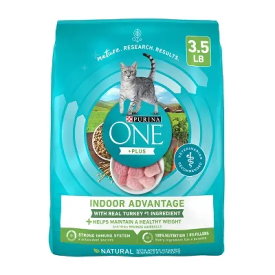 Purina ONE Indoor Advantage Adult Premium Turkey Flavor Dry Cat Food image {7}