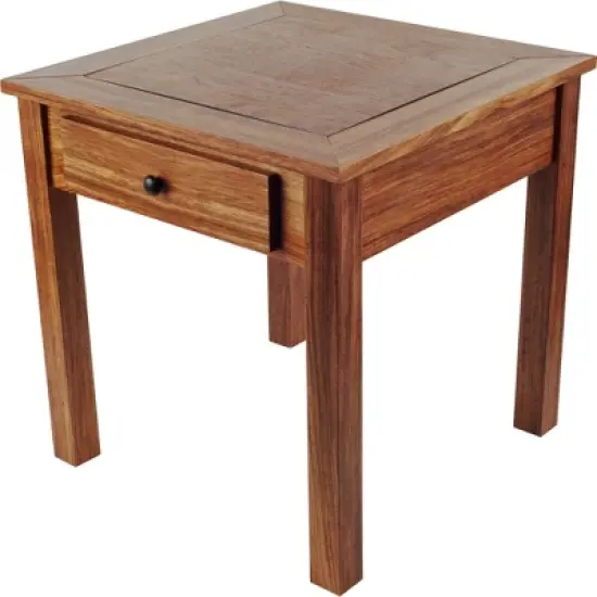 Toy Time 3-in-1 Wooden Chess and Backgammon End Table with Storage Drawer- 19" x 19.375" image {2}