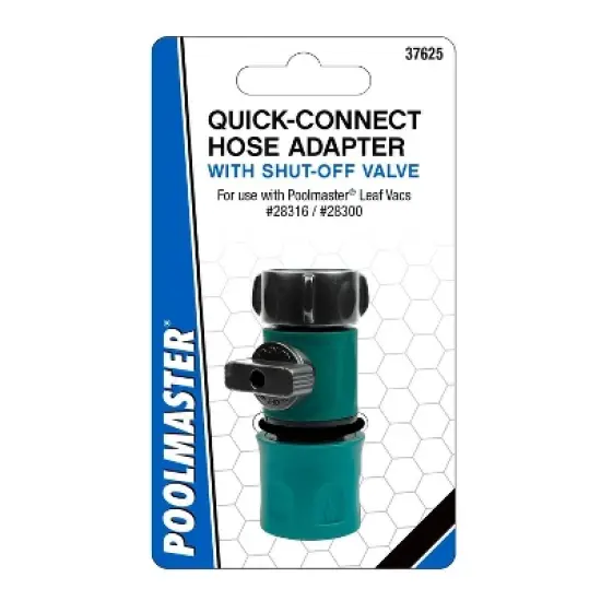 Poolmaster Quick Connector Leak Free Garden Hose Adapter with Shut Off Valve image {4}