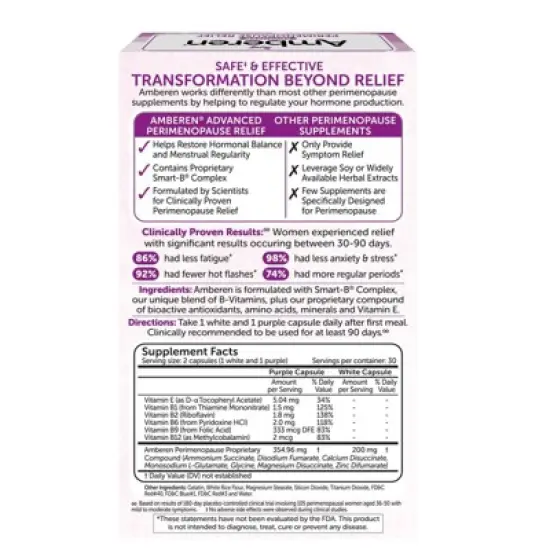Amberen Perimenopause Dietary Supplements Capsules - 60ct image {1}