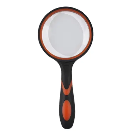 Insten Large Magnifying Glass 75 mm Lens, 7X Handheld Magnifier for Reading, Orange image {5}