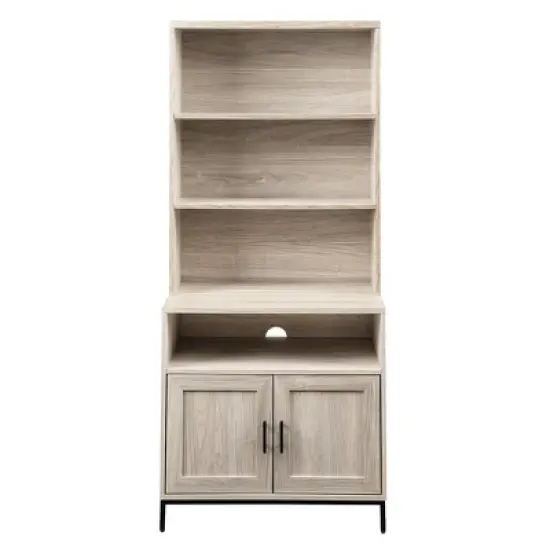 64.12" Orin Modern 2 Door Bookshelf Hutch - Saracina Home image {2}