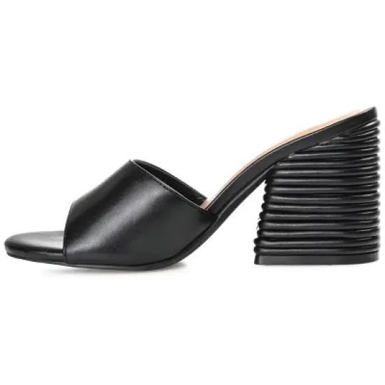 Journee Collection Womens Leslee Tru Comfort Foam Layered Block Heel Sandals image {1}