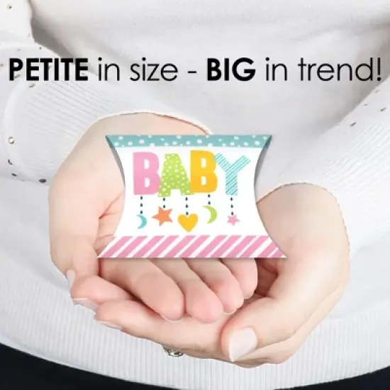 Big Dot of Happiness Colorful Baby Shower - Favor Gift Boxes - Gender Neutral Party Petite Pillow Boxes - Set of 20 image {2}