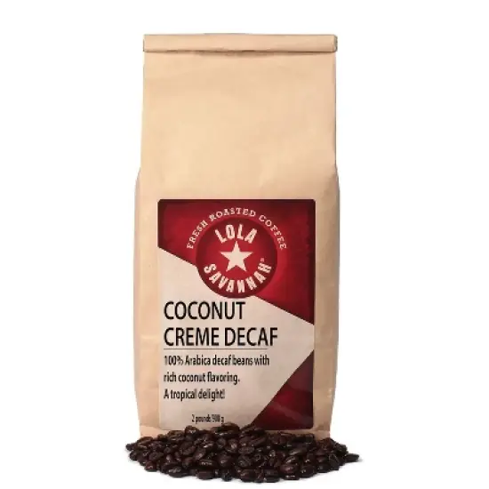 Lola Savannah Coconut Cr&egrave;me Whole Bean Decaf Coffee - 32oz image {8}