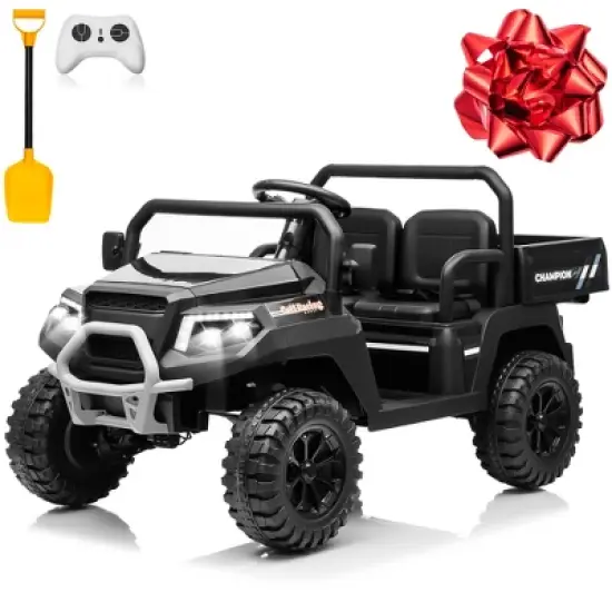 JOYRACER 24V 4WD Ride on Car w/800W Motors, 2 Seater, 2.4G Remote Control, 4 Wheeler, Pop Music, LED Light, 24 Volt Ride on Toys for Big Kids image {6}