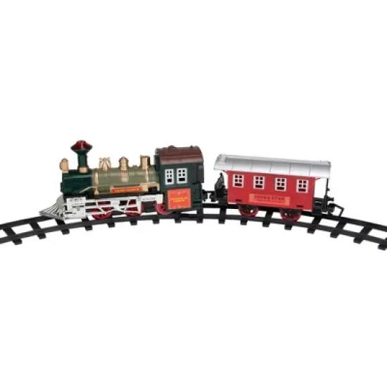 Northlight 8-Piece Battery Operated Red and Green Animated Classic Train Set with Sound image {2}